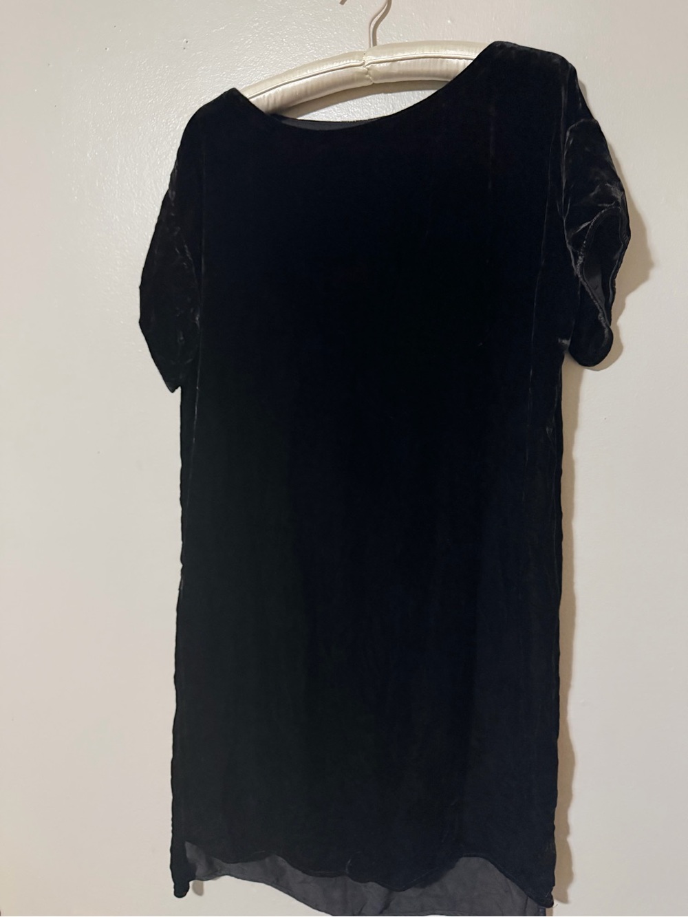& Other Stories Black Velvet Short-Sleeve Tunic